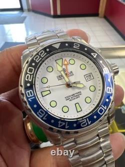Pro Sea? Diver 1000m Gmt? Black /blue Bezel? White Dial (bns?)