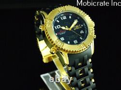 RARE Invicta Mens 50mm Sea Spider Ana-Digi GMT Alarm Chronograph Gold Tone Watch