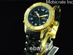 RARE Invicta Mens 50mm Sea Spider Ana-Digi GMT Alarm Chronograph Gold Tone Watch