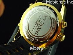 RARE Invicta Mens 50mm Sea Spider Ana-Digi GMT Alarm Chronograph Gold Tone Watch
