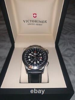 RARE Mens 42MM Victorinox Automatic 24832 Airboss MACH 5 GMT World Time Watch