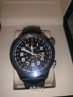 RARE Mens 42MM Victorinox Automatic 24832 Airboss MACH 5 GMT World Time Watch