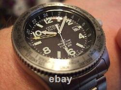 RARE NEW OS Men's Citizen Tough Eco-Drive GMT World Time TA B876-H23231 Watch