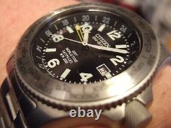 RARE NEW OS Men's Citizen Tough Eco-Drive GMT World Time TA B876-H23231 Watch