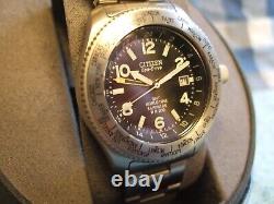 RARE NEW OS Men's Citizen Tough Eco-Drive GMT World Time TA B876-H23231 Watch