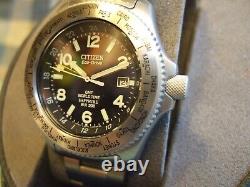 RARE NEW OS Men's Citizen Tough Eco-Drive GMT World Time TA B876-H23231 Watch