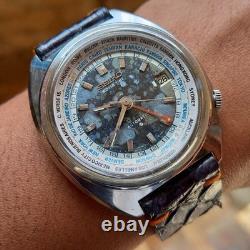 RARE SEIKO GMT WORLDTIME 6117 Navigator Timer Olympic Automatic Vintage Watch me