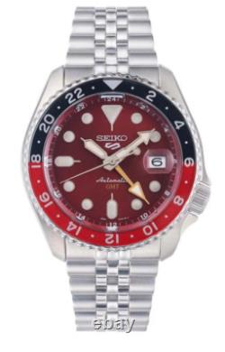 RARE Seiko 5 Five Sports SSK031 SKX GMT Automatic Watch 100m Red Dial SSK031K1