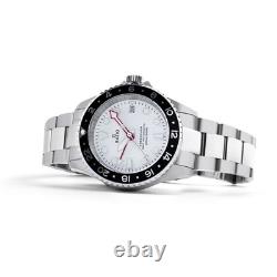 RATIO FreeDiver GMT Stainless Steel White Dial Automatic RTF055 200M Mens Watch