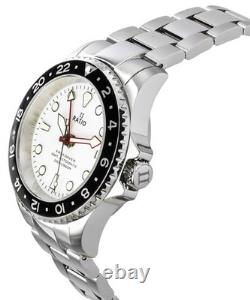 RATIO FreeDiver GMT Stainless Steel White Dial Automatic RTF055 200M Mens Watch