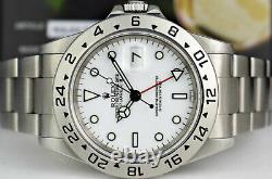 ROLEX 40mm Mens Stainless Steel Explorer II White Dial 16570 SANT BLANC