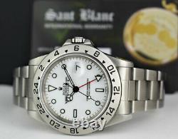 ROLEX 40mm Mens Stainless Steel Explorer II White Dial 16570 SANT BLANC