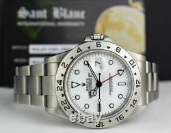 ROLEX 40mm Mens Stainless Steel Explorer II White Dial 16570 SANT BLANC