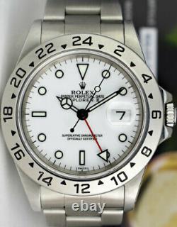 ROLEX 40mm Mens Stainless Steel Explorer II White Dial 16570 SANT BLANC