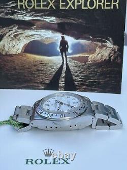 ROLEX EXPLORER II 16570 40mm WHITE/POLAR GMT PRISTINE RARE Tritium Patina