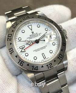 ROLEX EXPLORER II 40MM 16570 STAINLESS STEEL POLAR WHITE DIAL UNPOLISHED WithBOX