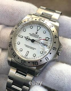 ROLEX EXPLORER II 40MM 16570 STAINLESS STEEL POLAR WHITE DIAL WithBOX -SEL- A SER