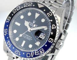 ROLEX GMT MASTER ll 126710BLNR BATMAN STEEL BLUE BLACK 126710 BLNR JUBILEE