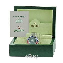 ROLEX Stainless Steel GMT Master II Pepsi 40mm 16710 Box Warranty Papers MINTY