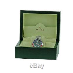 ROLEX Stainless Steel GMT Master II Pepsi Bezel 40mm 16710 Box Hang Tag MINTY