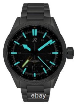 RZE Fortitude GMT Automatic Nighthawk (41mm) Sand Textured Black Dial