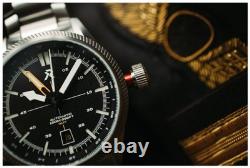 RZE Fortitude GMT Automatic Nighthawk (41mm) Sand Textured Black Dial