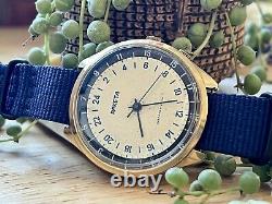 Raketa 24 Hour Polar vintage USSR worldtime GMT Watch For Explorer