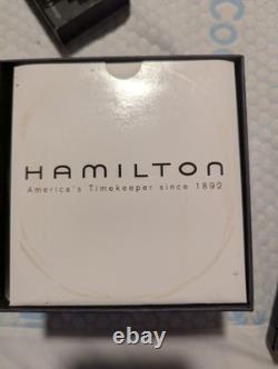 Rare Blue Dial Hamilton Khaki Navy GMT Automatic H776550 Men's Swiss Watch