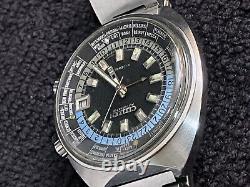 Rare Citizen 68-0516 World Time GMT Automatic Black Dial 1970s working great