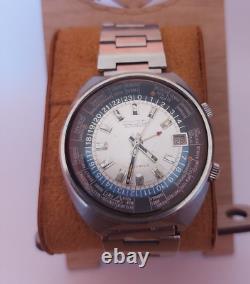 Rare Citizen 68-0516 World Time GMT Automatic Silver Dial 1970s