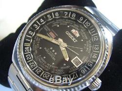 Rare Jumbo Size 70's Orient World Diver World Time Gmt Diver Automatic 6579