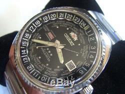 Rare Jumbo Size 70's Orient World Diver World Time Gmt Diver Automatic 6579