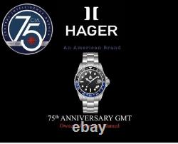 Rare Limited Edition CIA 75th Anniversary Automatic Hager GMT
