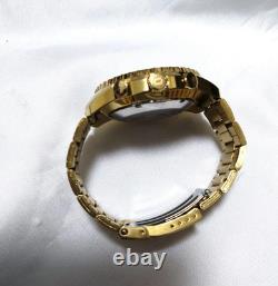 Rare ORIENT GMT World Time Automatic Men's Watch Gold Tone Fashion Timepiece