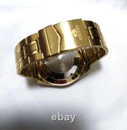 Rare ORIENT GMT World Time Automatic Men's Watch Gold Tone Fashion Timepiece