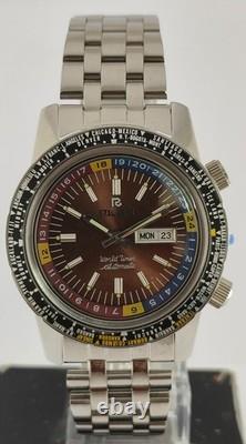 Rare Ricoh World Time GMT-61215A Automatic 21J Fully Working Order Men's Watch