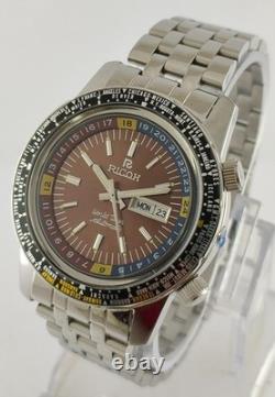 Rare Ricoh World Time GMT-61215A Automatic 21J Fully Working Order Men's Watch