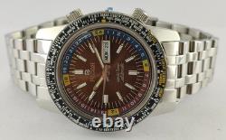 Rare Ricoh World Time GMT-61215A Automatic 21J Fully Working Order Men's Watch