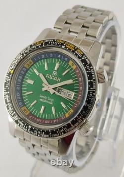 Rare Ricoh World Time GMT-61215A Automatic 21 Jew Fully Working Order Men Watch