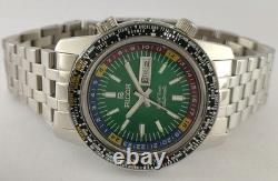 Rare Ricoh World Time GMT-61215A Automatic 21 Jew Fully Working Order Men Watch