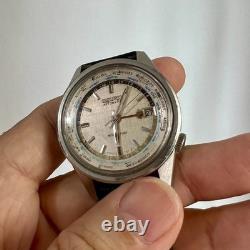 Rare Seiko GMT World Time Automatic 6217 7000 Tokyo White Dial Vintage Watch Men
