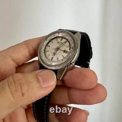 Rare Seiko GMT World Time Automatic 6217 7000 Tokyo White Dial Vintage Watch Men