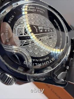Rare Stuhrling GMT 3968 Pepsi Mens Dive Watch Stainless Analog Luxury Jubilee