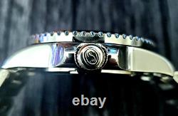 Rare Swiss Batman Stuhrling GMT Stainless Mens Diver Watch