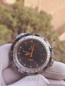 Rare Vintage SANDOZ GMT World Time Internal Rotating Bezel Compressor Watch