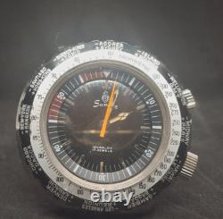Rare Vintage SANDOZ GMT World Time Internal Rotating Bezel Compressor Watch