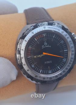 Rare Vintage SANDOZ GMT World Time Internal Rotating Bezel Compressor Watch