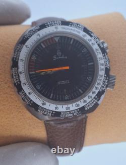 Rare Vintage SANDOZ GMT World Time Internal Rotating Bezel Compressor Watch