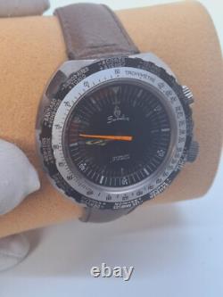 Rare Vintage SANDOZ GMT World Time Internal Rotating Bezel Compressor Watch