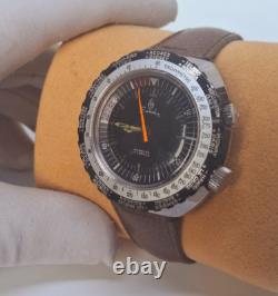 Rare Vintage SANDOZ GMT World Time Internal Rotating Bezel Compressor Watch